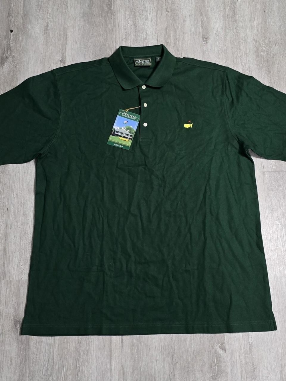 Vintage Masters Collection 60's Two-Fly Mercerized Green Polo Golf Shirt XL NWT
